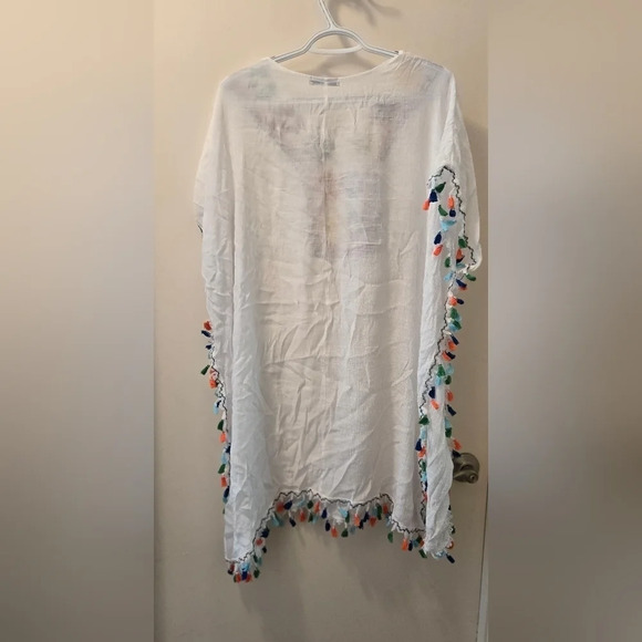 💚💥3/$15💥- SHEIN Swim BohoFeel Tassel Trim Side Split Cover Up - Picture 3 of 5